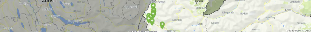 Kartenansicht für Apotheken-Notdienste in der Nähe von Laterns (Feldkirch, Vorarlberg)